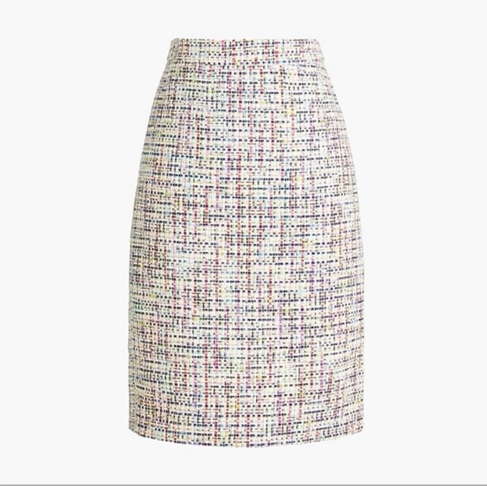 J. Crew Multicolor Tweed Pencil Skirt